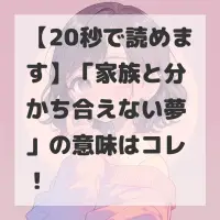 家族と分かち合えない夢のサムネイル画像