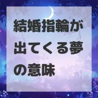 結婚指輪が出てくる夢のサムネイル