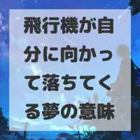 飛行機が自分に向かって落ちてくる夢のサムネイル