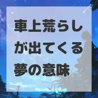 車上荒らしが出てくる夢のサムネイル