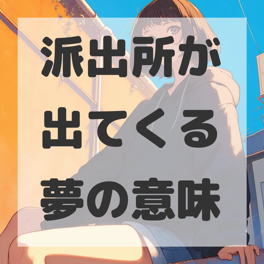 派出所が出てくる夢のサムネイル画像