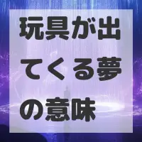 玩具が出てくる夢のサムネイル