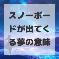スノーボードが出てくる夢のサムネイル