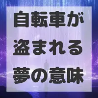 自転車が盗まれる夢のサムネイル