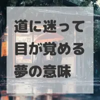 道に迷って目が覚める夢のサムネイル