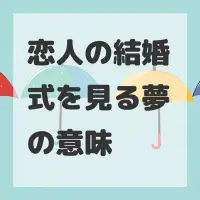 恋人の結婚式を見る夢のサムネイル