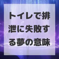 トイレで排泄に失敗する夢のサムネイル