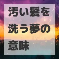 汚い髪を洗う夢のサムネイル