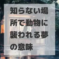 知らない場所で動物に襲われる夢のサムネイル