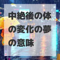 中絶後の体の変化の夢のサムネイル