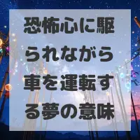 恐怖心に駆られながら車を運転する夢のサムネイル
