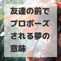友達の前でプロポーズされる夢のサムネイル