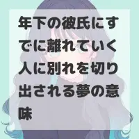 年下の彼氏にすでに離れていく人に別れを切り出される夢のサムネイル