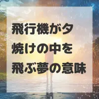 飛行機が夕焼けの中を飛ぶ夢のサムネイル