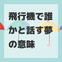 飛行機で誰かと話す夢のサムネイル