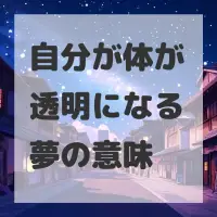 自分が体が透明になる夢のサムネイル
