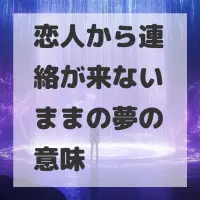 恋人から連絡が来ないままの夢のサムネイル