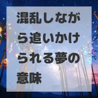 混乱しながら追いかけられる夢のサムネイル
