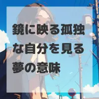 鏡に映る孤独な自分を見る夢のサムネイル