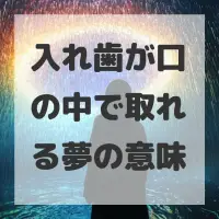入れ歯が口の中で取れる夢のサムネイル