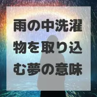 雨の中洗濯物を取り込む夢のサムネイル