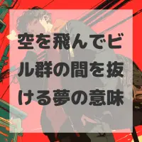 空を飛んでビル群の間を抜ける夢のサムネイル