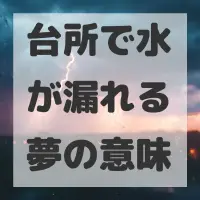 台所で水が漏れる夢のサムネイル