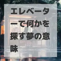 エレベーターで何かを探す夢のサムネイル