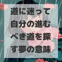 道に迷って自分の進むべき道を探す夢のサムネイル
