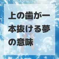 上の歯が一本抜ける夢のサムネイル