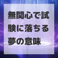 無関心で試験に落ちる夢のサムネイル