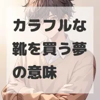 カラフルな靴を買う夢のサムネイル