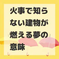 火事で知らない建物が燃える夢のサムネイル