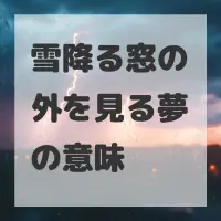 雪降る窓の外を見る夢のサムネイル