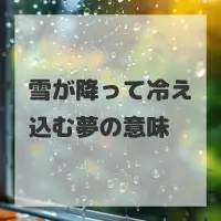 雪が降って冷え込む夢のサムネイル