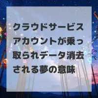 クラウドサービスアカウントが乗っ取られデータ消去される夢のサムネイル