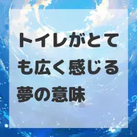 トイレがとても広く感じる夢のサムネイル