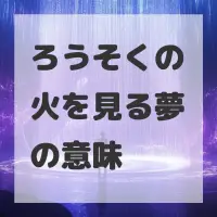 ろうそくの火を見る夢のサムネイル