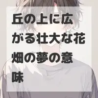 丘の上に広がる壮大な花畑の夢のサムネイル