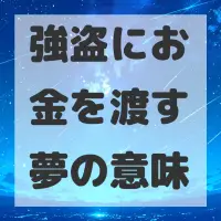 強盗にお金を渡す夢のサムネイル