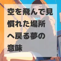 空を飛んで見慣れた場所へ戻る夢のサムネイル