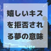 嬉しいキスを拒否される夢のサムネイル