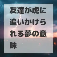 友達が虎に追いかけられる夢のサムネイル