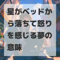 星がベッドから落ちて怒りを感じる夢のサムネイル
