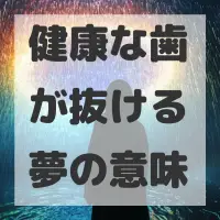 健康な歯が抜ける夢のサムネイル