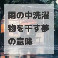 雨の中洗濯物を干す夢のサムネイル