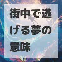 街中で逃げる夢のサムネイル