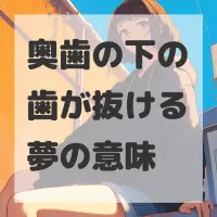 奥歯の下の歯が抜ける夢のサムネイル