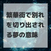 繁華街で別れを切り出される夢のサムネイル