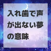 入れ歯で声が出ない夢のサムネイル